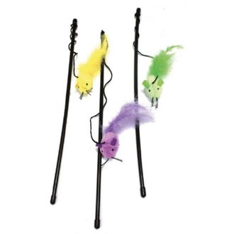CROCI Color Mouse lazdelė katėms su pele 45cm 3vnt (6), C6098444