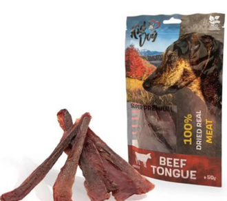 KIDDOG jautienos liežuvis plonom juostelėm 50g A05201