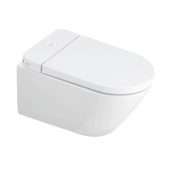 Pakabinamas klozetas Duravit SensoWash D-Neo Compact Rimless su SoftClose dangčiu, baltas 654000012004300