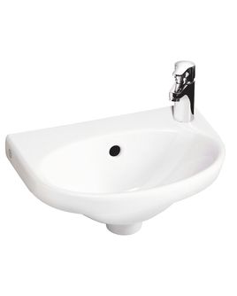 Keramikinis praustuvas GUSTAVSBERG NAUTIC 5540 su anga maišytuvui dešinėje 40x27,5cm, 55409R01