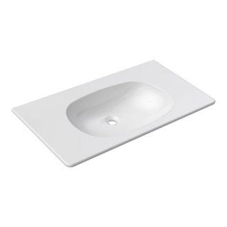 Praustuvas NUDA 900*485 mm su skyle maišytuvui, baltas ND90L