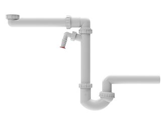 Vietą taupantis sifonas plautuvėms DN50х1 1/2", su pajungimu skalbimo mašinai arba indaplovei HL126/50
