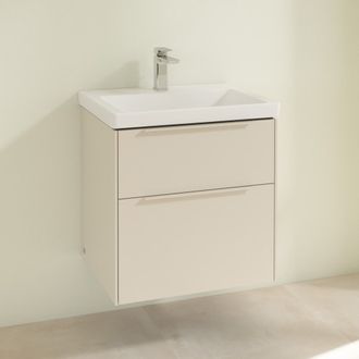 Spintelė praustuvui SUBWAY 3.0, 572x576x478 mm, su 2 stalčiais, Cashmere Grey C57802VN