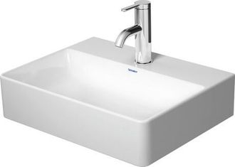 Praustuvas DuraSquare 450x350 mm, su skyle maišytuvui, baltas, 0732450041