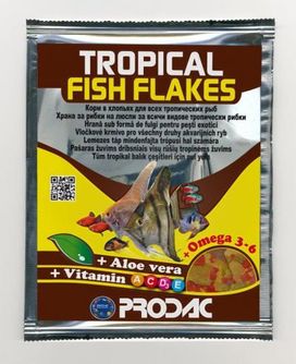 PRODAC TROPICAL FISH FLAKES dribsniai tropinėms žuvims 12g (24), TROP12.02