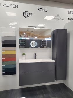 Vonios baldų kompl. Balteco VIDA 2 dalių, grafito spalvos (iš ekspozicijos)