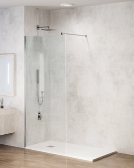 Dušo sienelė Balneo Walk-in Beira 80 cm chromo spalvos profiliu, K0101020110-4