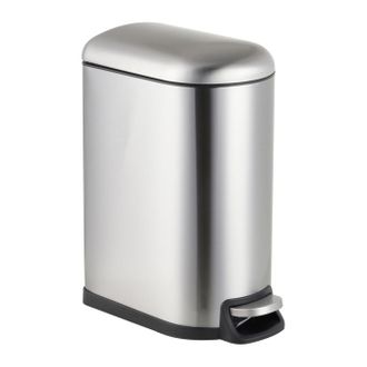 Šiukšliadėžė nerūdijančio plieno, 10 L Pedal Bin, Silver