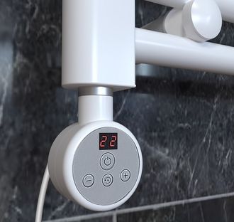 Tenas Ecoradco SUN DIGITAL 300 W baltas su laidu, ekranėliu, termostatu