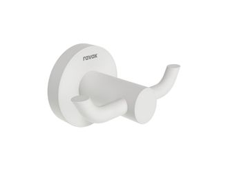 Dvigubas kabliukas Ravak KN 100.10WHM, baltos matinės spalvos, X07P1313
