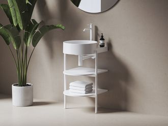 Spintelė po praustuvu Ravak CS Yard 40, matinė balta, D80000E004