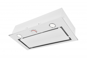 Įmontuojamas 60 cm. pločio gartraukis Schlosser SBG60WH GLASS, baltas