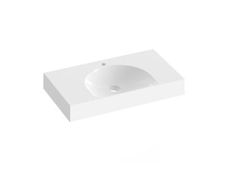 Praustuvas Ravak Lite 80/45 S, su skylė maišytuvui, be perpildymui XJX01280004