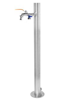 Nerūdijančio plieno vandens kolonėlė, tiesi 66 cm, pajungimas iš šono, BT066-2