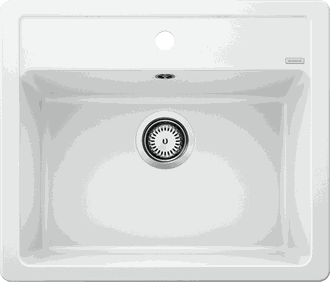 Silgranitinė plautuvė LEGRA 6 SILG Balta O.ZUB O.AF