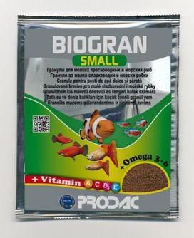 PRODAC BIOGRAN SMALL smulkios granulės žuvims 15g (24), BS15.02