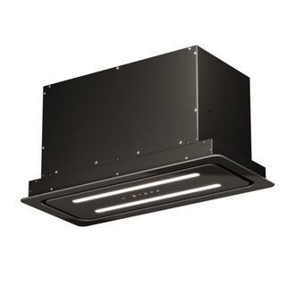 Įmontuojamas 60 cm. pločio gartraukis Schlosser HOE60TCBLA/GLASS, juodas