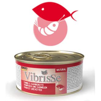 VIBRISSE konservai katėms su tunu ir krevetėmis padaže 70g 12vnt (24), A1018773