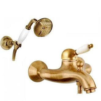 Vonios maišytuvas su rankiniu dušu Fiore Imperiale, sendintos bronzos, 83ZZ5104