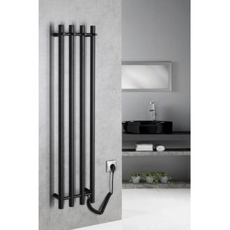 Elektrinis rankšluosčių džiovintuvas Sapho Papinado 26,3x120 cm, matinė juoda